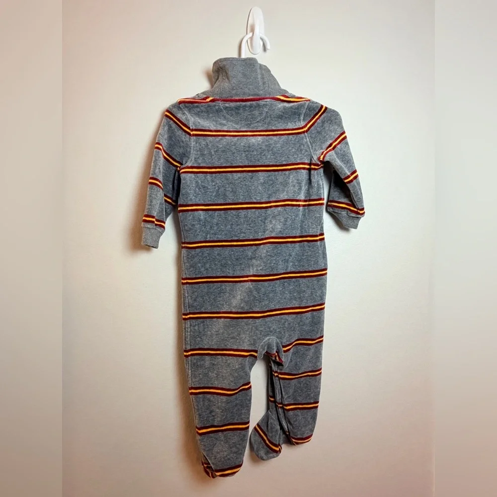 Ralph Lauren Velour Harry Potter Striped Footed Coverall - Size 9 Months
